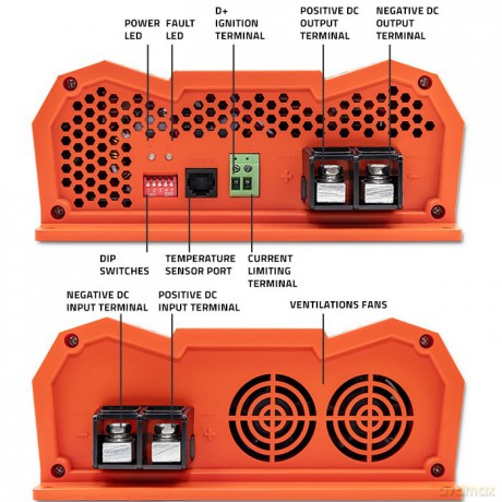 Ładowarka Monolith DC-DC do akumulatorów LiFePO4 AGM 12V-12V | 60A | 720W