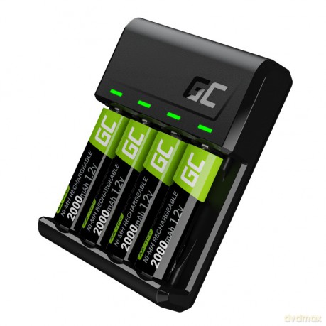 Ładowarka VitalCharger + 4x akumulatory AA 2000mAh