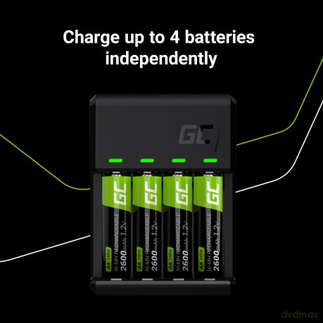 Ładowarka VitalCharger + 4x akumulatory AA 2000mAh
