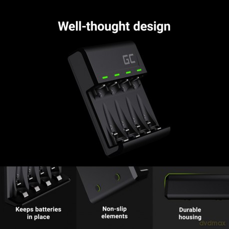 Ładowarka VitalCharger + 4x akumulatory AA 2000mAh