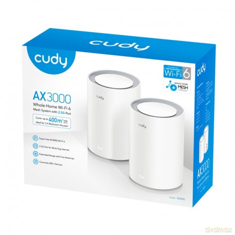 M3000_W(2-Pack) Wi Fi Mesh AX3000 2.5GE