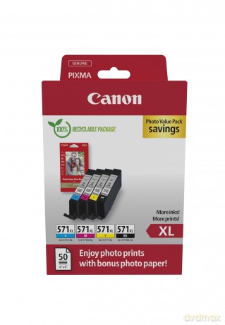 Multipack CLI-571XL BK/C/M/Y Photo Value 0332C006