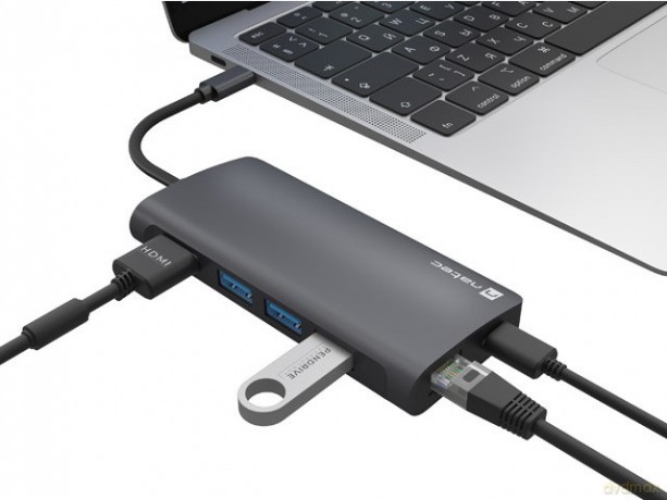Multiport Adapter Fowler 2 V2 USB-C->HUB USB 3.0 3X, HDMI4K