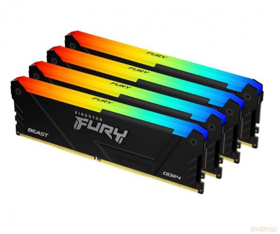 Pamięć DDR4 Fury Beast RGB 32GB(4* 8GB)/3200 CL16