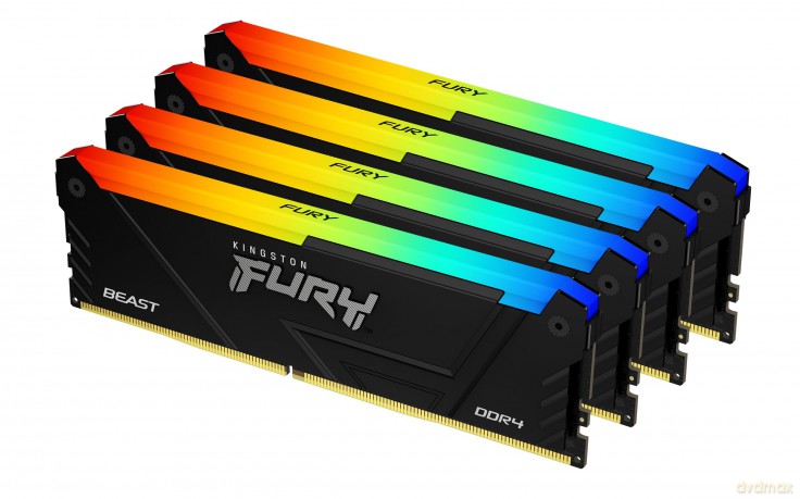 Pamięć DDR4 Fury Beast RGB 64GB(4*16GB)/3600 CL18