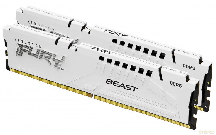 Pamięć DDR5 Fury Beast 64GB(2*32GB)/6400 CL32 XMP biała