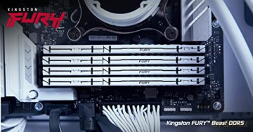 Pamięć DDR5 Fury Beast 64GB(4*16GB)/6000 CL40 biała