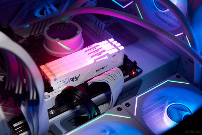 Pamięć DDR5 Fury Beast RGB 32GB(1*32GB)/5600 CL36 biała