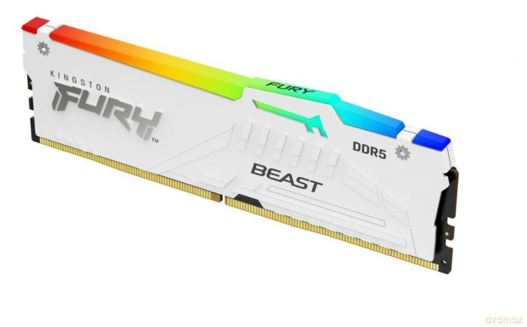 Pamięć DDR5 Fury Beast RGB 32GB(2*16GB)/5200 CL36 biała
