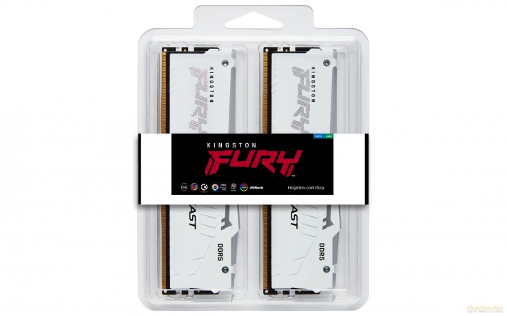 Pamięć DDR5 Fury Beast RGB 32GB(2*16GB)/6800 CL34 EXPO biała