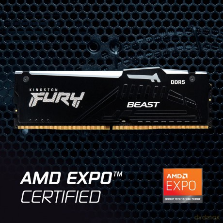 Pamięć DDR5 Fury Beast RGB 64GB(4*16GB)/5600 CL40 biała