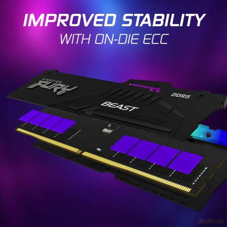 Pamięć DDR5 Fury Beast RGB 64GB(4*16GB)/5600 CL40 biała