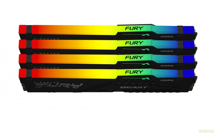 Pamięć DDR5 Fury Beast RGB 64GB(4*16GB)/5600 CL40 czarna