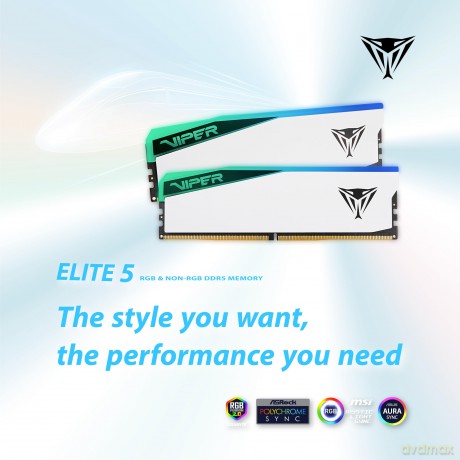 Pamięć DDR5 Viper Elite 5 RGB 32GB/6000(1x32) CL42 biała