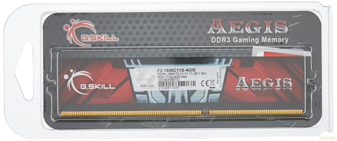 Pamięć do PC - DDR3 4GB Aegis 1600MHz