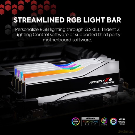 Pamięć PC DDR5 32GB (2x16GB) Trident Neo AMD RGB 6400MHz CL32 EXPO biała