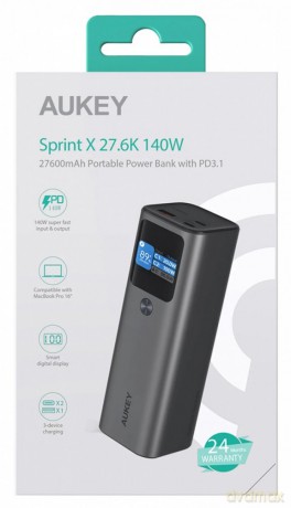 PB-Y45 Sprint X Power Bank | 27600 mAh | 140W | 3xUSB | PD 3.1 | PPS | 28V | Smart Digital Display