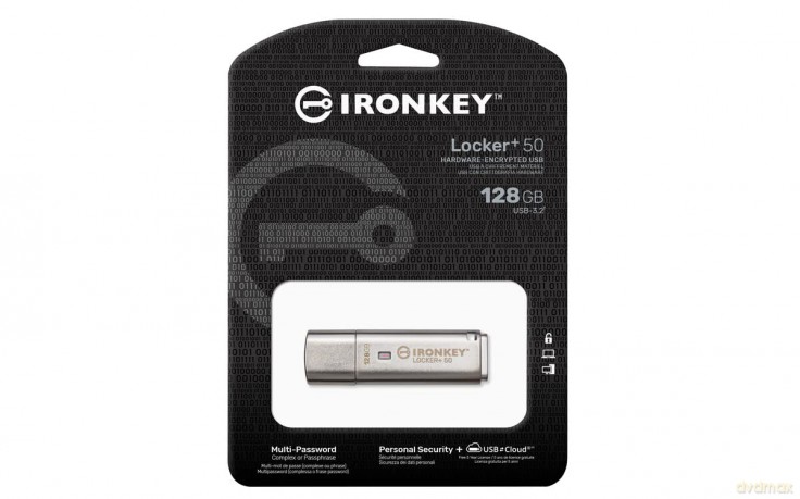 Pendrive 128GB IronKey Locker+50 AES Encrypted USB to Cloud