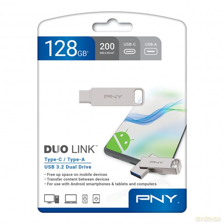 Pendrive 128GB USB 3.2 Duo-Link P-FDI128DULINKTYC-GE