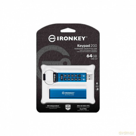 Pendrive 64GB IronKey Keypad 200 FIPS140-3 Lvl3 AES-256