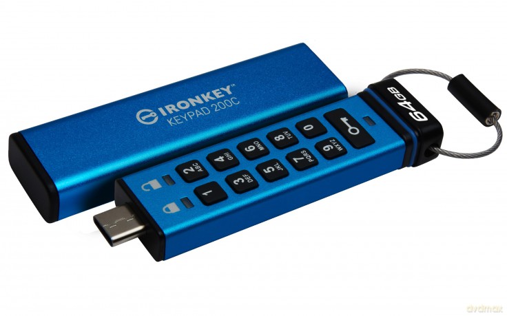 Pendrive 64GB IronKey Keypad 200C USB-C FIPS140-3 Lvl3 AES-256