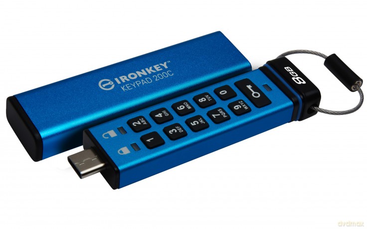 Pendrive 8GB IronKey Keypad 200C USB-C FIPS140-3 Lvl3 AES-256
