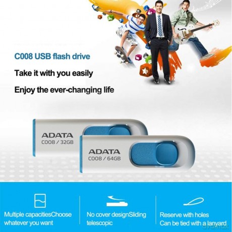 Pendrive DashDrive Classic C008 16GB USB2.0 biało-niebieski