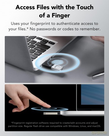 Pendrive F35pro Fingerprint 128G USB 3.2 Gen1 400/300MB/s