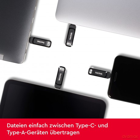 Pendrive Ultra Dual Drive Go 256 GB USB 3.1 Type-C 150MB/s