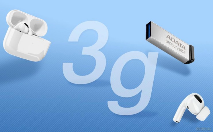Pendrive UR350 128GB USB3.2 Gen1 Metal czarny