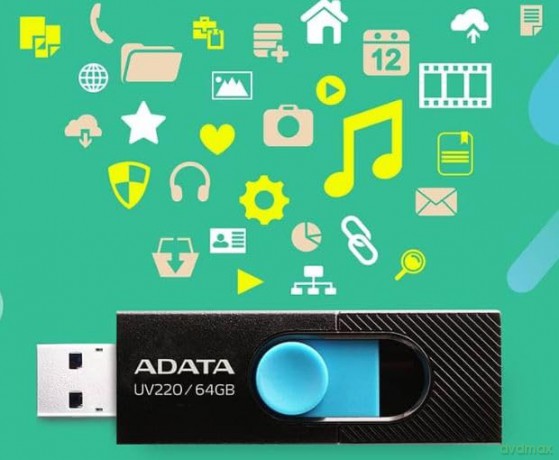 Pendrive UV220 64GB USB2.0 Czarno-niebieski