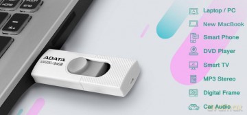 Pendrive UV220 64GB USB2.0 Czarno-niebieski