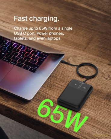 Powerbank 20K mAh 65W z wyświetlaczem cyfrowym