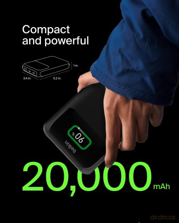 Powerbank 20K mAh 65W z wyświetlaczem cyfrowym