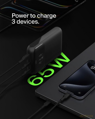 Powerbank 20K mAh 65W z wyświetlaczem cyfrowym