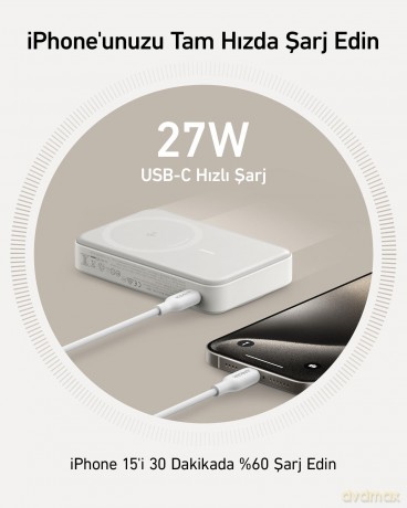 Powerbank 633 10000 mAh 15W 27W USB-C bialy