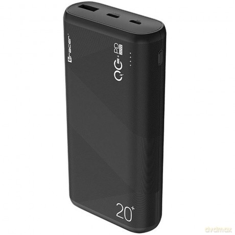 Powerbank Amos 20000mAh QC3.0-PD20W BK czarny