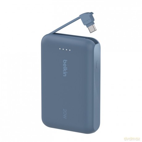 PowerBank BoostCharge 10k mAh 20w wbudowany kabel-C, port-C, niebieski