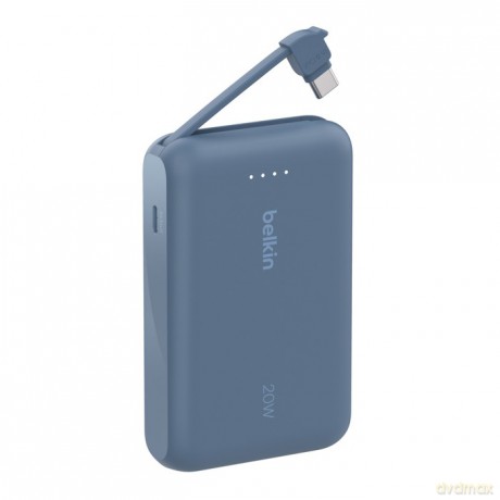 PowerBank BoostCharge 10k mAh 20w wbudowany kabel-C, port-C, niebieski