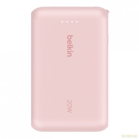 PowerBank BoostCharge 10k mAh 20w wbudowany kabel-C, port-C, różowy