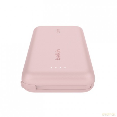 PowerBank BoostCharge 10k mAh 20w wbudowany kabel-C, port-C, różowy