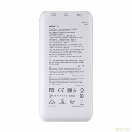 Powerbank C100 10000mAh QC/PD biały