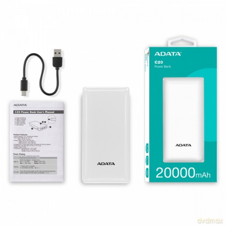 Powerbank C20 20000mAh USB-C biały