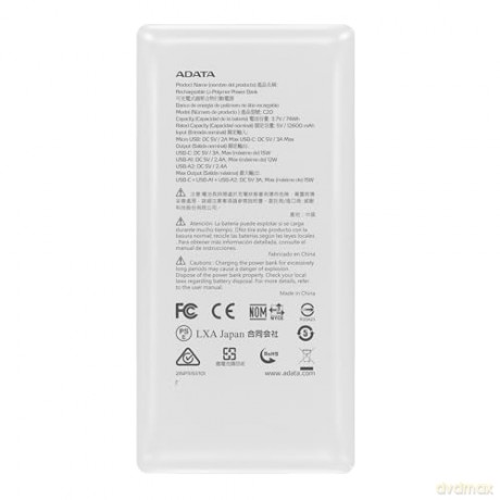 Powerbank C20 20000mAh USB-C biały