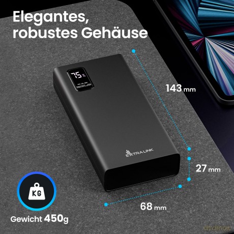 Powerbank EPB-068 USB-C EX.19508 czarny