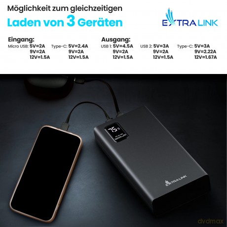Powerbank EPB-068 USB-C EX.19508 czarny