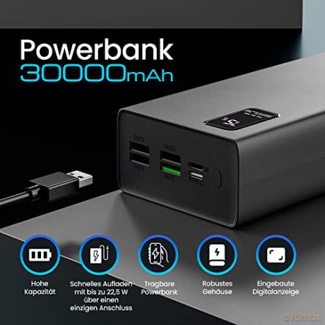 Powerbank EPB-069 USB-C EX.19515 czarny