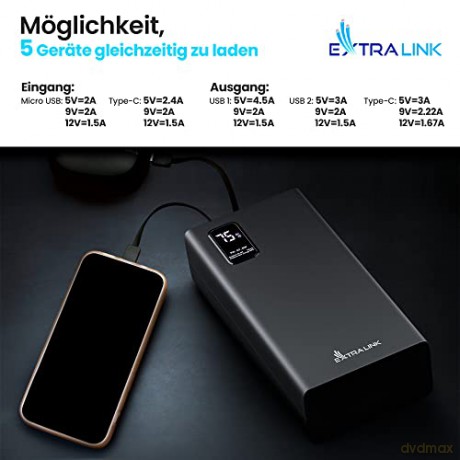 Powerbank EPB-069 USB-C EX.19515 czarny