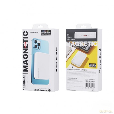 Powerbank indukcyjny 10000 mAh Fast Charging PD 20W MagSafe Biały