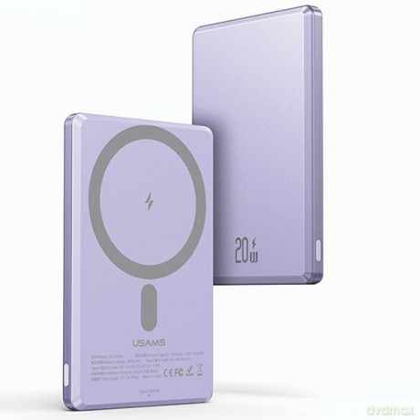 PowerBank indukcyjny 5000mAh MagSafe Fast Charging 20W Fiolet